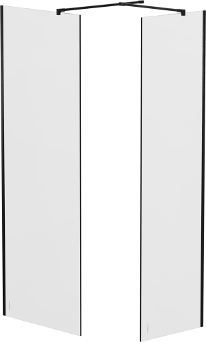 Комплект  Душевая перегородка STWORKI Берген 60 см, профиль черный матовый, тонированое стекло + Душевая перегородка STWORKI Берген 80 см, профиль чер в Прохладном