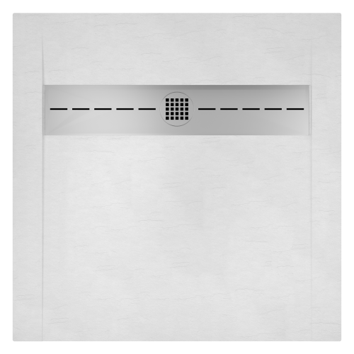 Поддон для душа STWORKI Эстерсунд 90x90 белый камень, с сифоном в Прохладном
